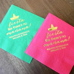 Party Supplies Custom Fiesta Napkins Personalized Wedding Cocktail Rehearsal Dinner Printed Bar