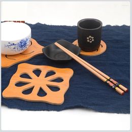 Table Mats Japanese Bamboo Insulation Mat Meal Cup Kitchen And Restaurant Hollowed Out Bowl Plate Pot