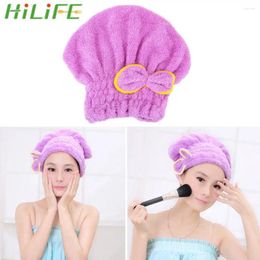 Towel HILIFE Microfiber 5 Colours Quickly Dry Hair Hat Wrapped Towels Bathroom Hats Bath Accessories Home Textile Shower Cap
