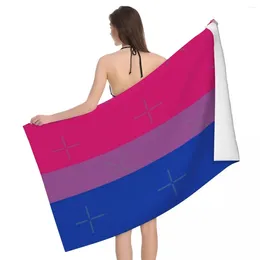 Towel Bisexual Pride Flag 80x130cm Bath Soft For Outdoor Wedding Gift