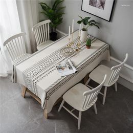 Table Cloth Grey Chequered Tablecloth With Rectangular Chairs Elegant Home Decor Used For Christmas Dining Tables