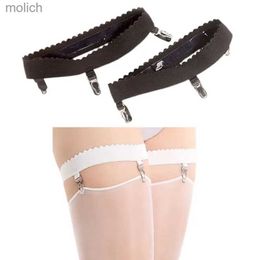 Garters 1 pair of womens elastic anti slip leg hangers with high inventory suspension clips WX