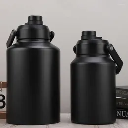 Water Bottles 2Pcs Outdoor Sports Stainless Steel Large Capacity Space Pot Camping Ice Bucket 304 Double Layer Vacuum Insulation Cup