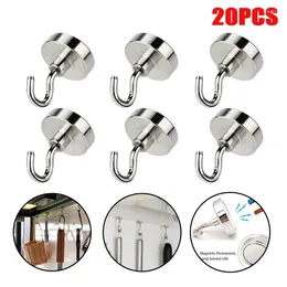 Hooks Magnetic Neodymium Thick Wall Organisation Strong Home Metal Hook Electroplating For Magnet Kitchen