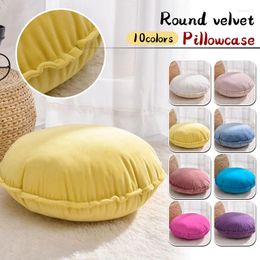 Pillow Nordic Meditation Futon Round Covers Velvet Throw Case Sofa Car Bed Decor Cover Lumbar