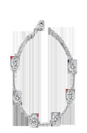 925 Sterling Silver Moissanite Wedding Bracelet Fine Jewelry Drop5853304