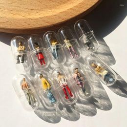 Party Favor Mini Human Sculpture With Transparent Doll Mannequin Colorful Little Man Pendant DIY Jewelry Material Earrings Ornament