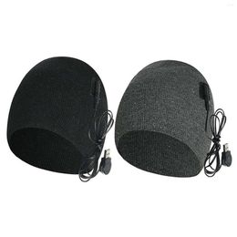 Cycling Caps Winter Heated Cap N Women Carbon Fibre Heating Thermal Beanies For Office Outside Business