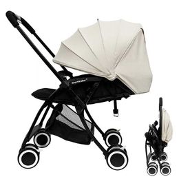 Strollers# Baby stroller one-button collection car two-way light folding can sit and lie high landscape on the plane newborn baby H240514