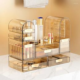 Storage Boxes Cosmetic Dustproof Desktop Jewellery Display Rack Dresser Lipstick Case Skin Care Product Shelf Transparent Makeup Organiser Box
