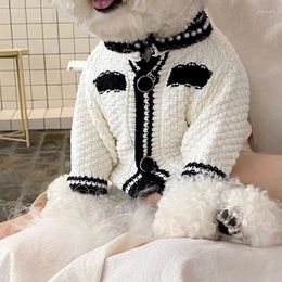 Dog Apparel Autumn And Winter Pet Clothes Designer Sweater Small Medium-sized Knitted Fashion Cardigan Yorkshire Poodle