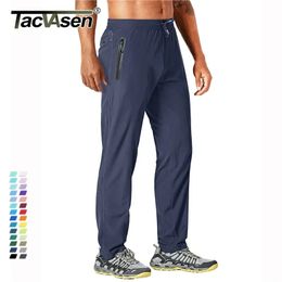 TACVASEN Outdoor Pants Men Quick Dry Straight Running Hiking Pants Elastic Lightweight Yoga Fitness Exercise Sweatpants Joggers 240514