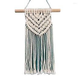 Tapestries Boho Nordic Style Hand-Woven Cotton Rope Wall Hanging - Fringe Decoration For Living Room And Bedroom