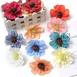 3PCS Decorative Flowers Wreaths 10/20/30PCs Artificial Flowers Silk Rose Fake Flowers For Home Decor Garden Marriage Wedding Decoration Craft Wreath Accessories