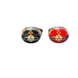 Designer Westwoods Colorful and Personalized Saturn Ring with Advanced Design Versatile Light Luxury Couple Style Nail 8G4P