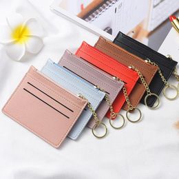 Storage Bags Multiple Card Slots Holder Ultra-Thin Pu Leather Wallet Stitching Bank Business Id Case For Men Women