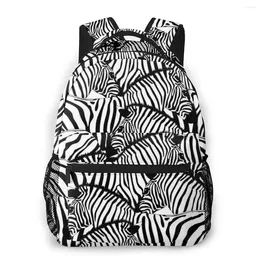 Backpack 3D Zebra Stripes Design Women Boys Girls School Bagpack Teenager Schoolbag Multi-pocket Mochila Escolar