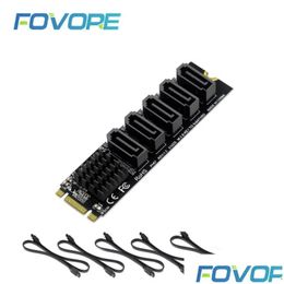 Computer Interface Cards Controllers Boost Your Storage M.2 Key Jmb585 For Nvme Converter With 5 Ports Sata Iii 6G Ssd Adapter Card Dr Otrjb