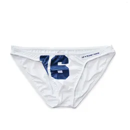 Underpants Men's Underwear Printed Letters Briefs Low Waist Sexy Youth Fashion Pants Sports Solid Colour
