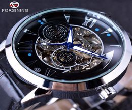 Forsining 2019 Time Space Fashion Series Skeleton Mens Watches Top Brand Luxury Clock Automatic Male Wrist Watch Automatic Watch3128491