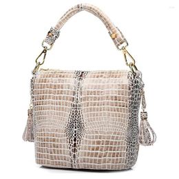 Shoulder Bags Designer Shiny Graceful Crocodile Grain Women's Genuine Leather Embossed Cross Body Handbags GY14