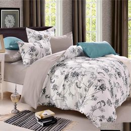 Bedding Sets Duvet Ers Single/ Double Person Comforter Er Plant Flower Quilt With Bed Sheet Pill Drop Delivery Home Garden Textiles S Dhiog