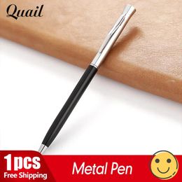 Party Favour Metal Ballpoint Pen For School Office Commercial Portable Rotating Ball El Business Stainless Steel Writing Tool