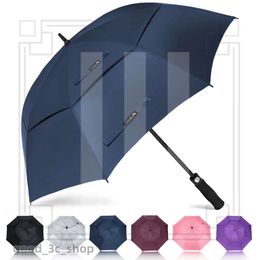 Luxury Umbrellas ZOMAKE Golf Umbrella 68 Inch Double Canopy Vented Windproof Waterproof Automatic Open Stick Umbrellas for Men and Women 981
