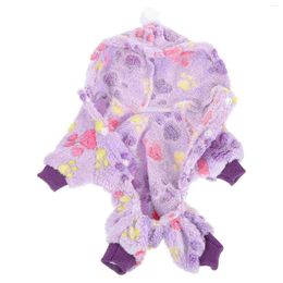 Dog Apparel Flannel Sweater Hoodie Winter Warm Puppy Clothes Plush Pet Outfit Coat