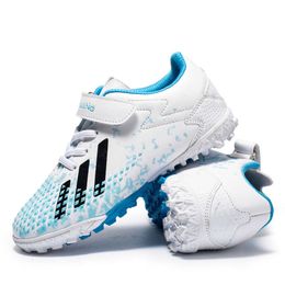 Sapatos de futebol para crianças e jovens estudantes, competição e sapatos de treinamento para meninos e meninas, moendo e colando sapatos de futebol