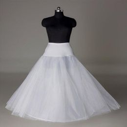 In Stock UK USA India Petticoats Crinoline White A-Line Bridal Underskirt Slip No Hoops Full Length Petticoat for Evening Prom Wedding 185L