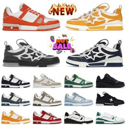 Fashion Top Quality Designer Skate V Shoes Luxury Calfskin Leather Platform Overlays Virgil Trainers Low OG Original Women Mens White Black Outdoor Sports Sneakers