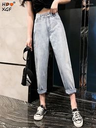 Women's Jeans Ripped For Women 2024 Clothing Women's Pants Y2k Woman High Waist Vintage Clothes Denim Korean Fashion Baggy