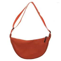 Bag Fashion Under-arm For Women 2024 Solid Colour Nylon Female Crossbody Messenger Soft Zipper Woman Handbag