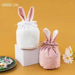 Gift Wrap LBSISI Life-Easter Velvet Bag Packaging Candy Chocolate Snack Meeting Party Children's Decoration Supplies 12Pcs