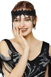 1920s Flapper Headpiece Roaring 20s Headband Great Gatsby Chain For Women Vintage Hair Accessory