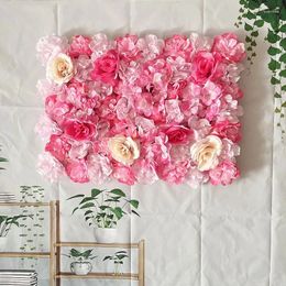 Decorative Flowers Pink Artificial Wall Panels For Wedding Decoration Decor Baby Shower Birthday Party Backdrop Prop Customised