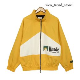 Rhude Men Jackets Shorts Women Man Motorpsycho Jacket Pants Set Casual Stand Collar Coat Windbreaker Couples Waterproof Streerwear Rhude Jackets 616