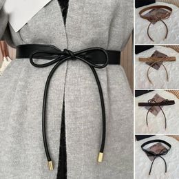 Belts Women Shirt Belt Stylish Faux Leather Lace-up Women's For Sweater Dress Coat Adjustable Anti-slip Waistband With Narrow