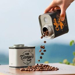 Storage Bottles Coffee Bean Airtight Outdoor Camping Tin Box Food-grade Packaging Fresh Breathing Iron Barista Tools