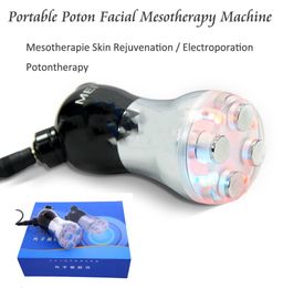 Portable Device Pon Light Pain Therapy Mesotherapy Mesoporation Needle LED Light micro current no needle Therapy RF Facial8708810