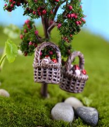 10pcs Mini baskets miniatures for terrariums resin craft fairy garden decoration bonsai figurines ornament dollhouse Home decor3515976