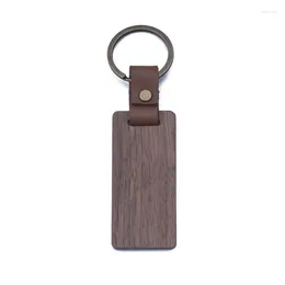 Keychains Blank Wooden For Key Chain Wood Keychain Ring Tags Or Gift Craft Friend (Recta