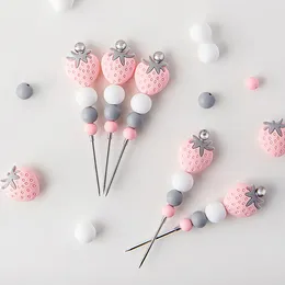 Baking Tools 1Pc Strawberry Icing Biscuit Exhaust Needles Fondant Painting Mixing Needle Cake Decorating 3D Modelling Accessories