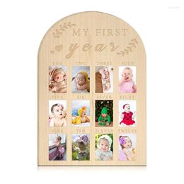 Frames Baby Picture Frame MyFirstYear Po Display Wood Board 12Month Borns For Boy Girl