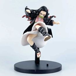 Action Toy Figures 17cm Nezuko Kamado Exploding Blood Ver Demon Slayer Figure Collectible Anime Character Model Toy For Gift Y240514