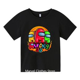 Summer Boys Game Printing T Shirt Fashion Print Kids Cartoon Short Sleeve Baby Girls Childrens Clothes 240510