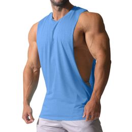 2023 Summer Brand Gym Tank Tops Muscle Fashion Sleeveless Men Workout Sports Comfort Mens Casual Vest 240509