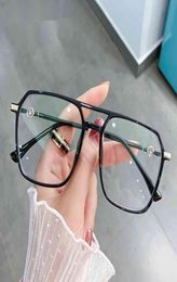 Blue Light Proof Glasses Large Frame Flat Lens Men039s And Women039s Myopia Glasses Frame With Box Packing2513090