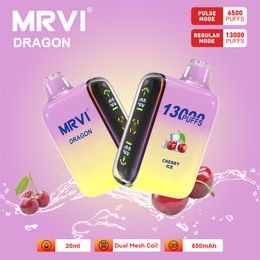 Original Geek Bar 18K MRVI Dragon 13000 Puffs Pulse 6500 Puffs Vapes Disposable Puff 13K With Smart Screen Display 20ml Prefilled Pod Fast Shipping Vaper